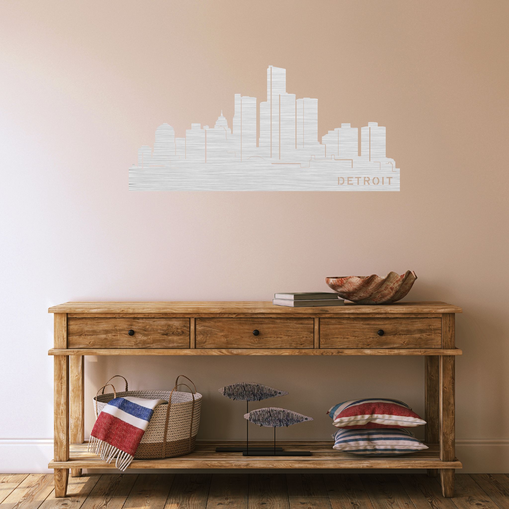 Detroit Skyline - Metal Wall Art