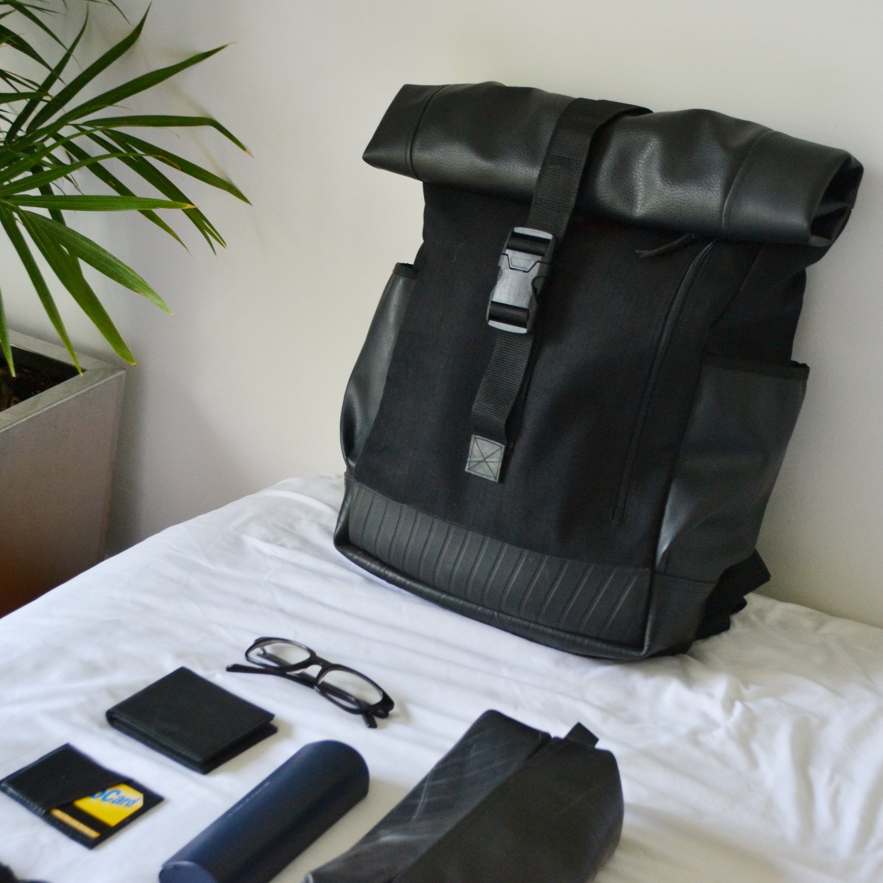 Recycled Tire & Vinyl Backpack