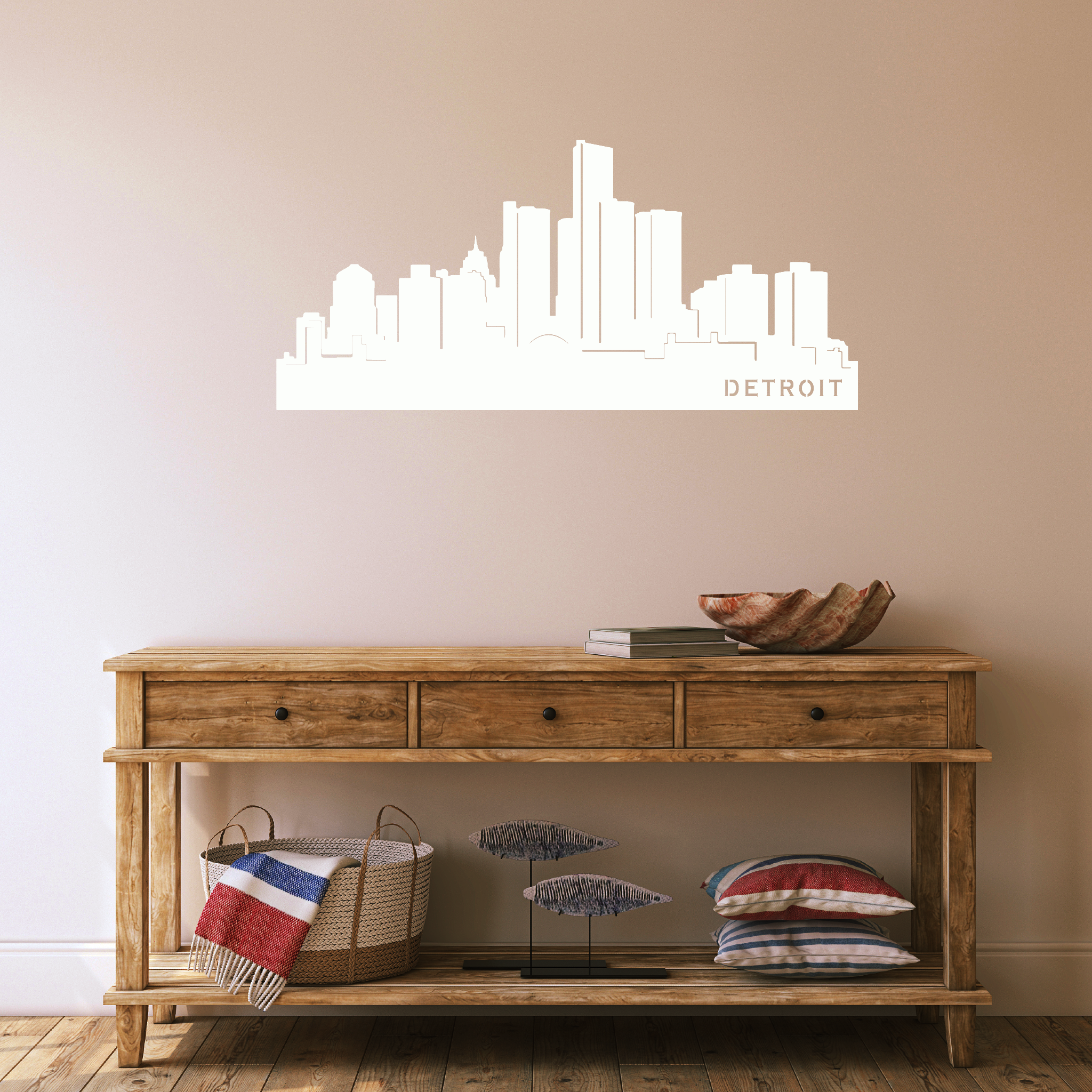 Detroit Skyline - Metal Wall Art