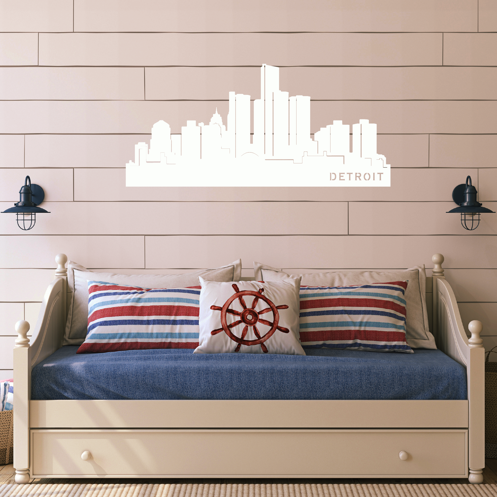 Detroit Skyline - Metal Wall Art