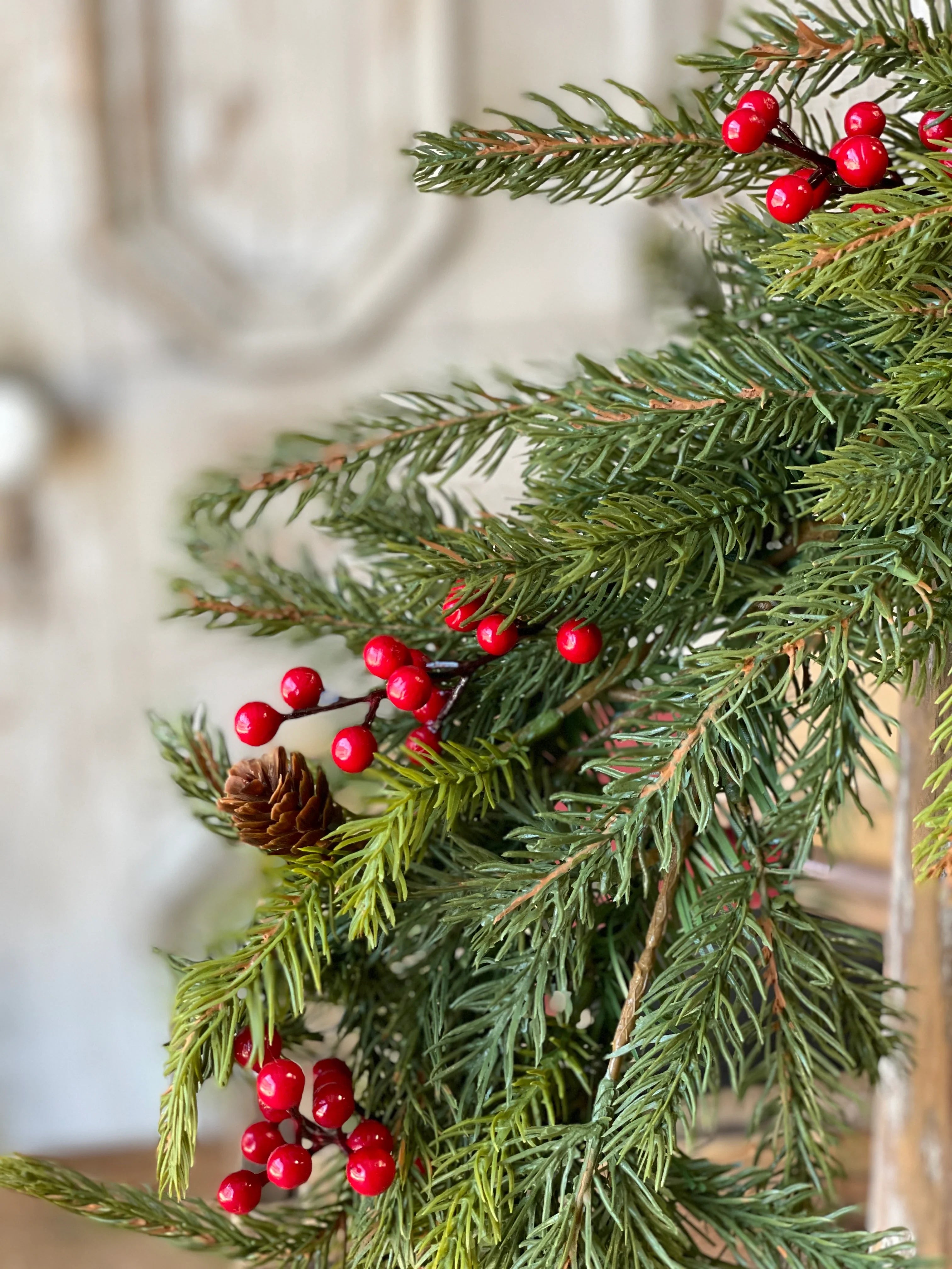 White Spruce + Berries Garland