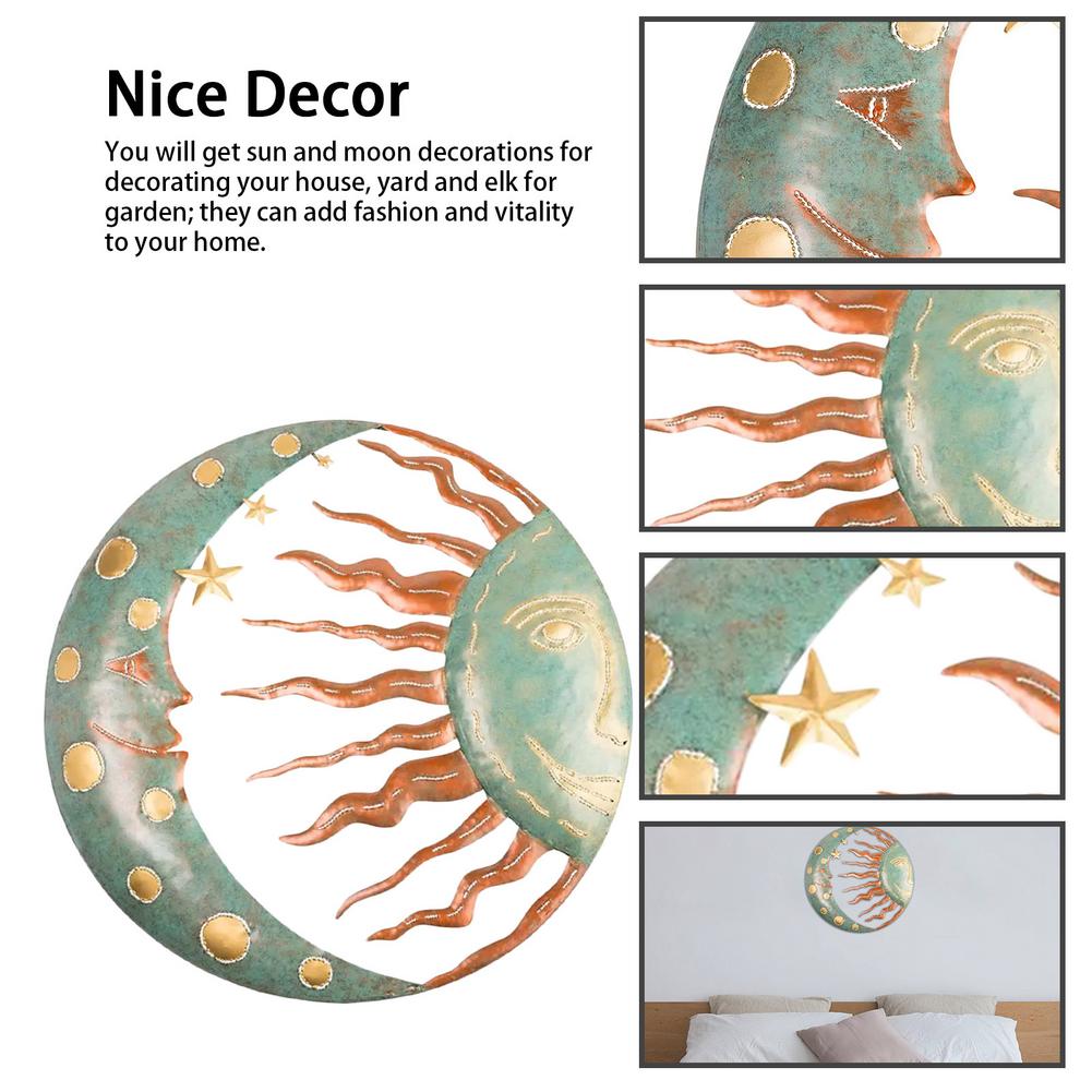 Sun Moon Metal Wall Art