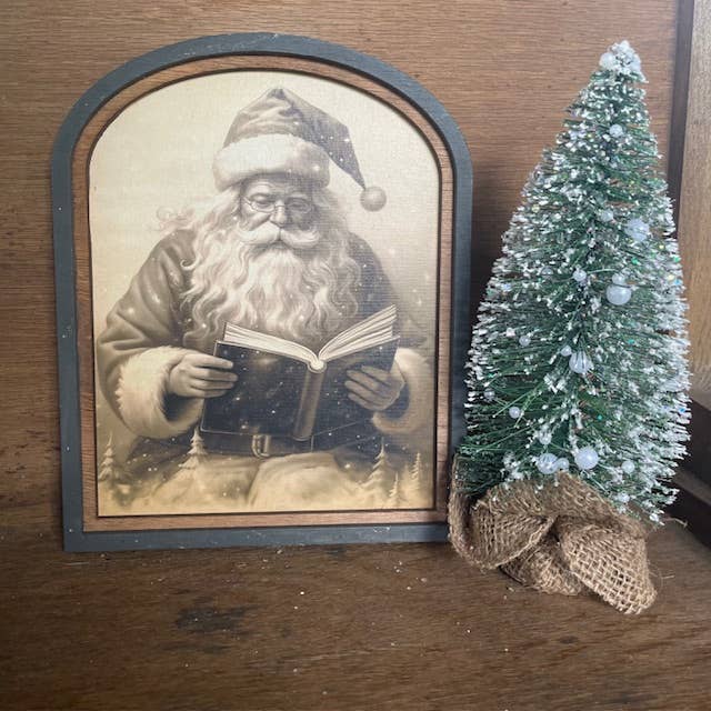 Vintage Santa Reading