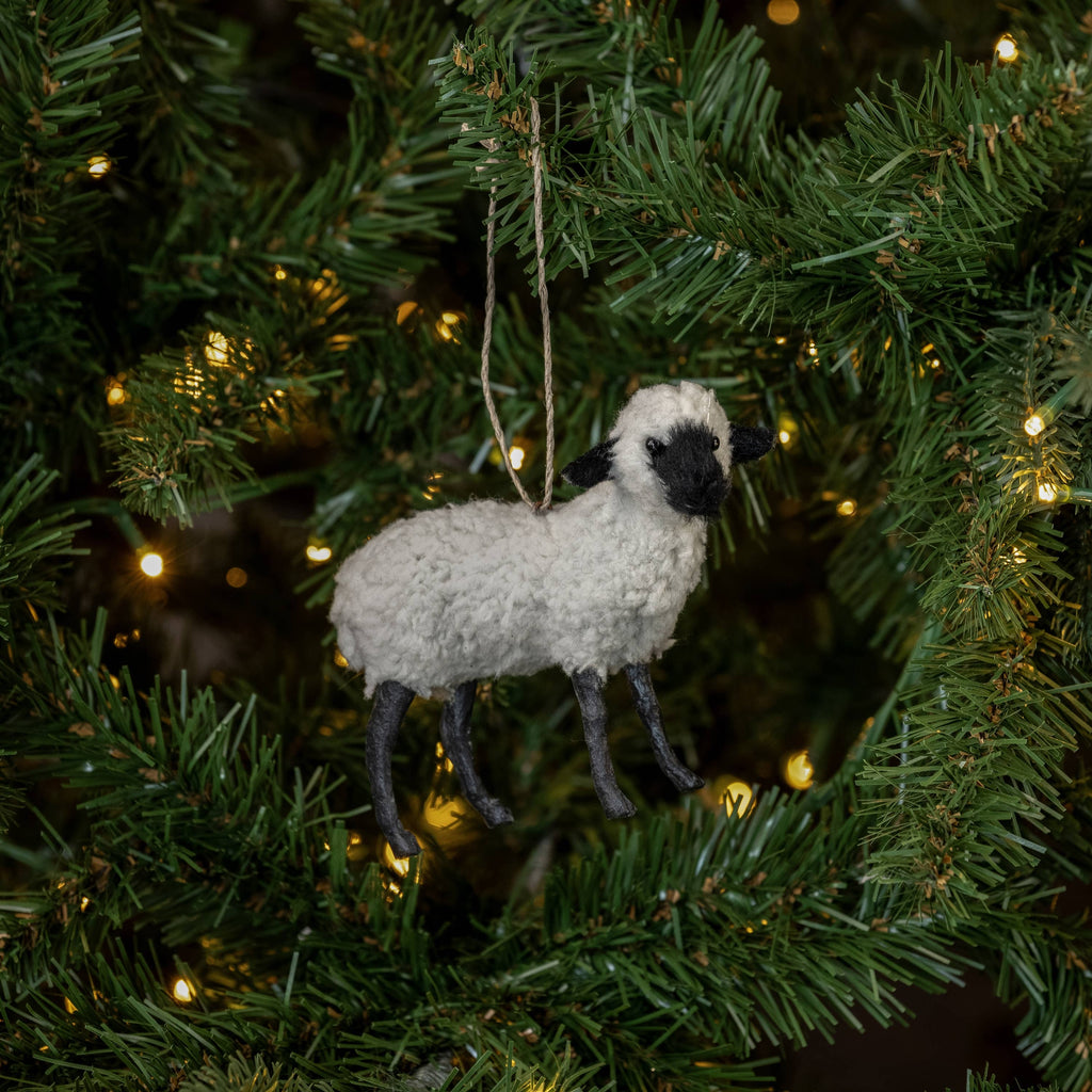 Black & White Sheep Ornament