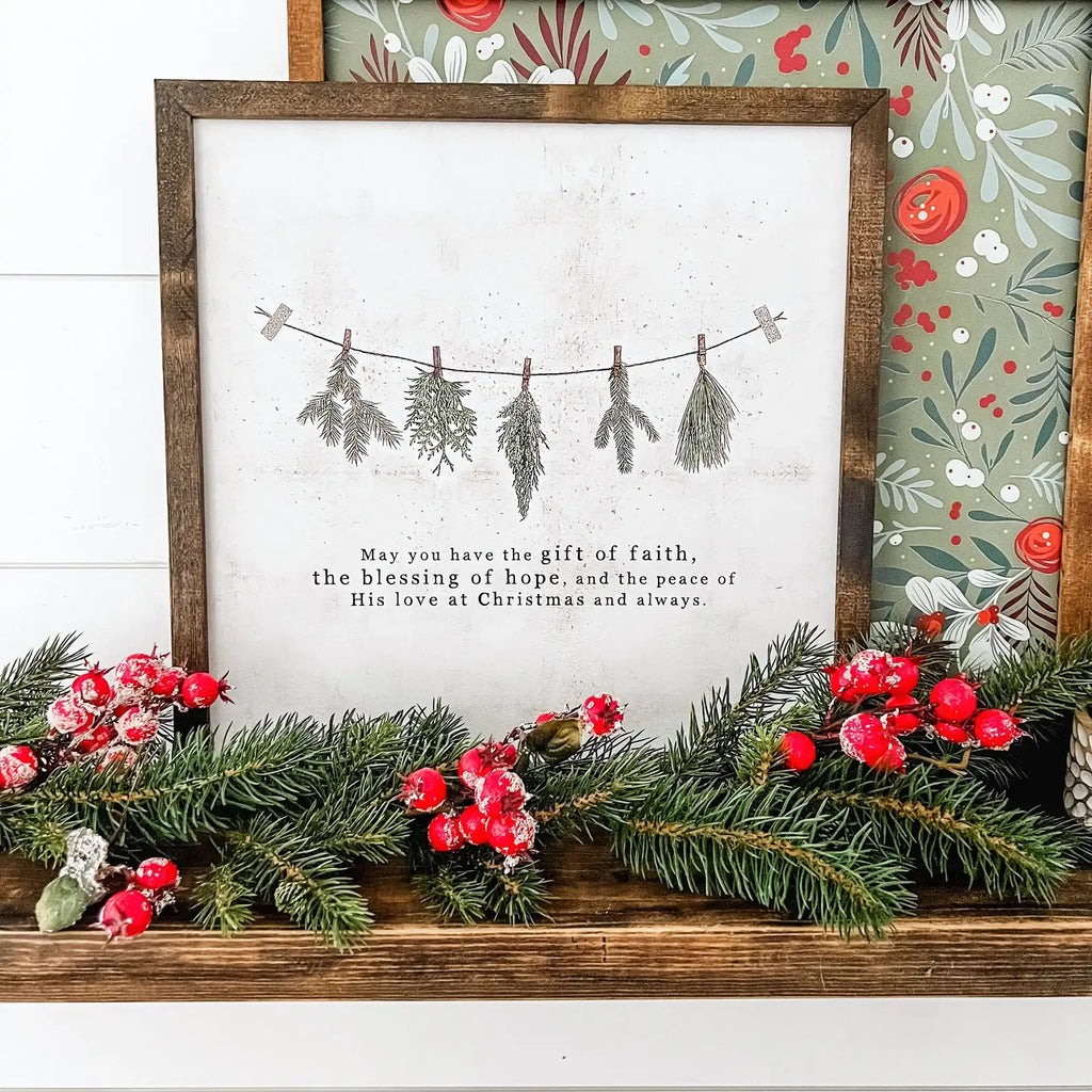Christmas Faith Quote Sign