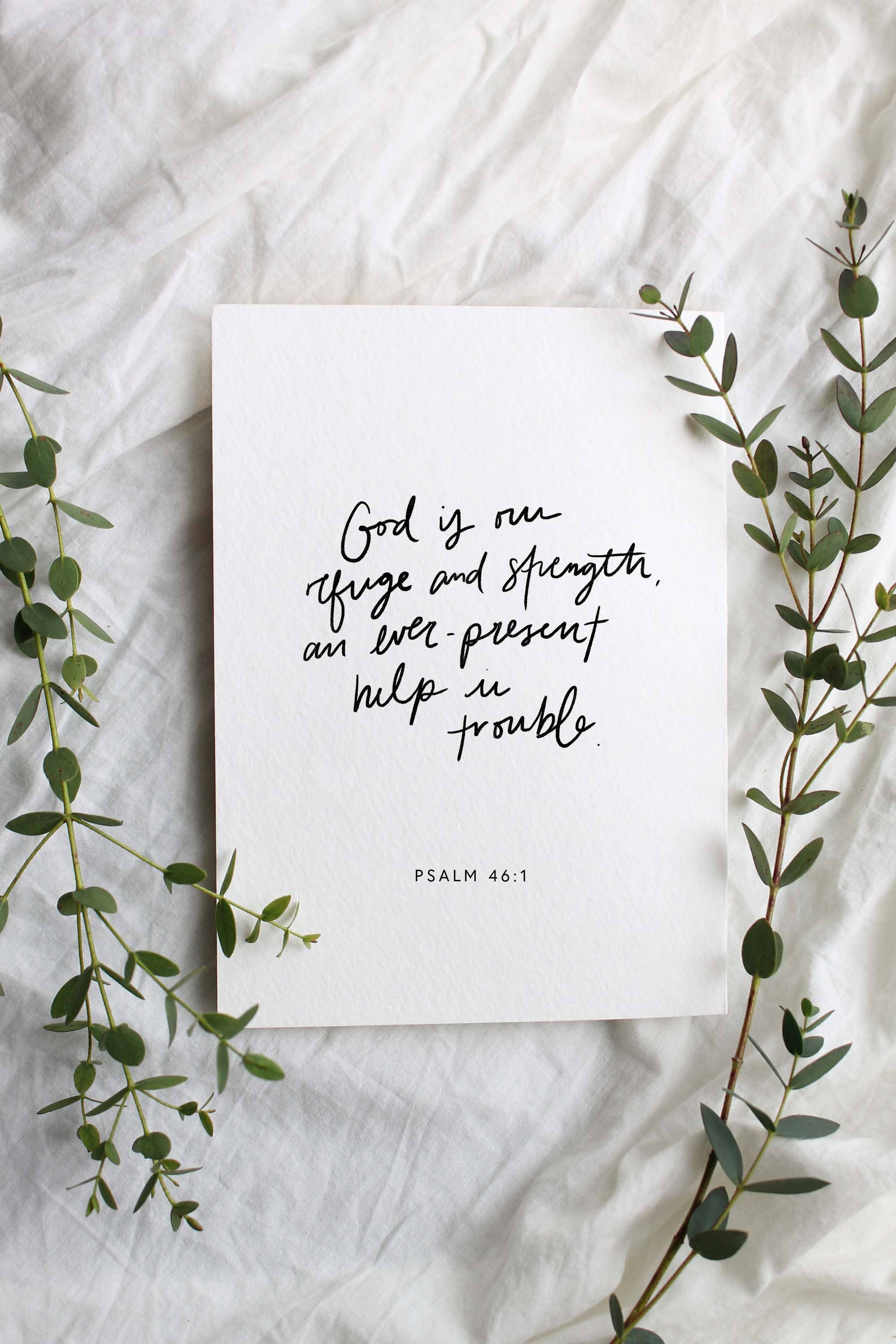 God is Our Refuge Sympathy Card