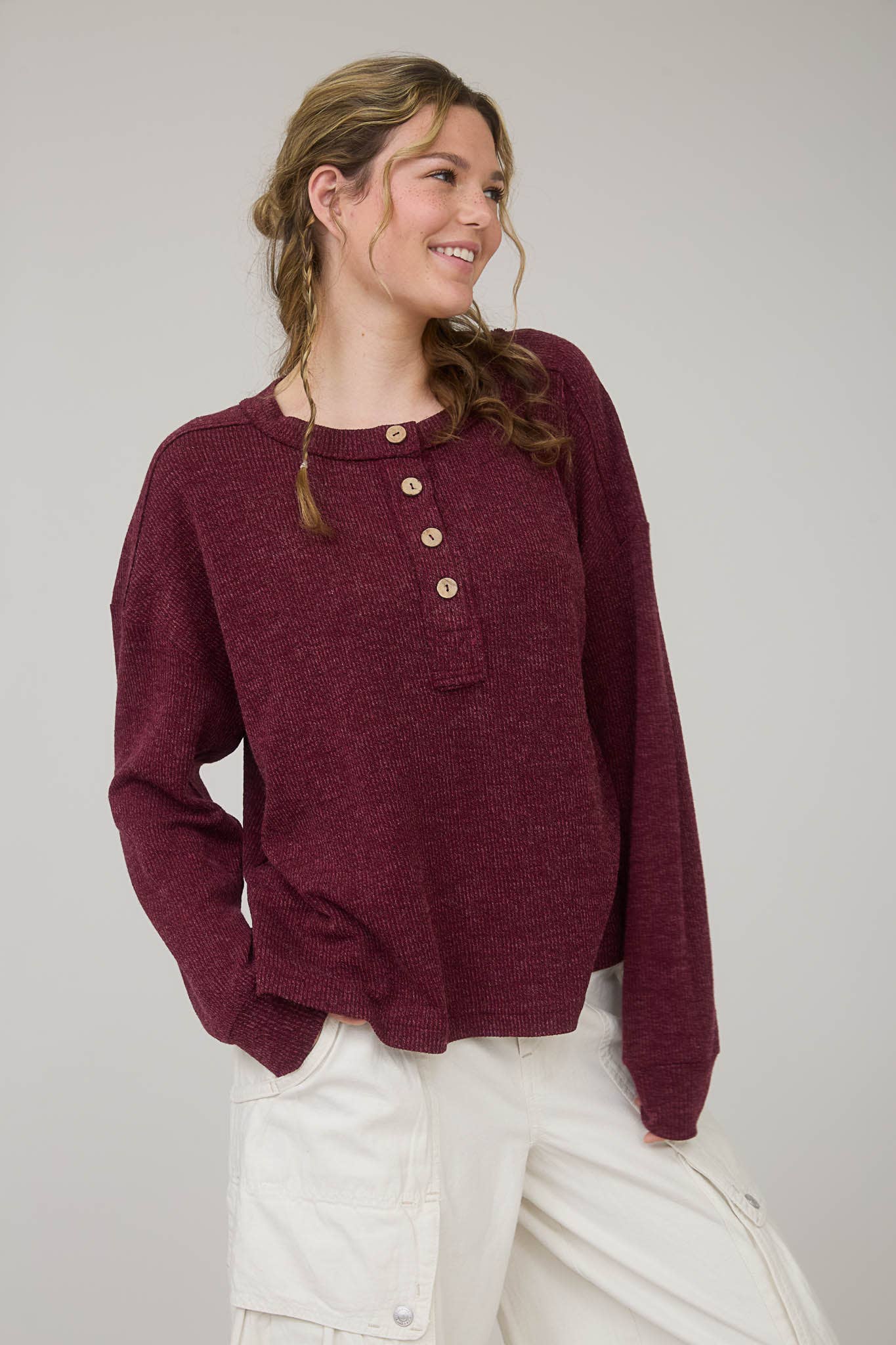 Michelle Henley Knit Top