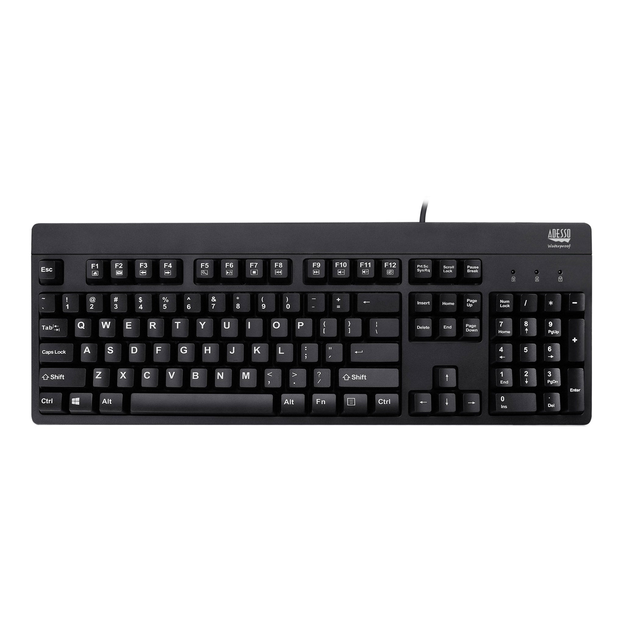 Adesso AKB-630UB EasyTouch 630UB Antimicrobial Waterproof Keyboard