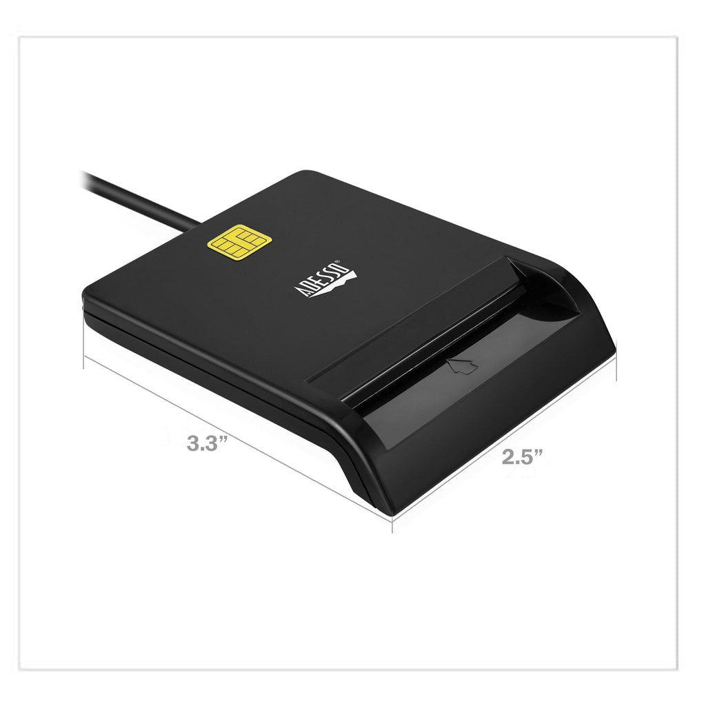 Adesso SCR-100-TAA CAC USB Smart Card Reader