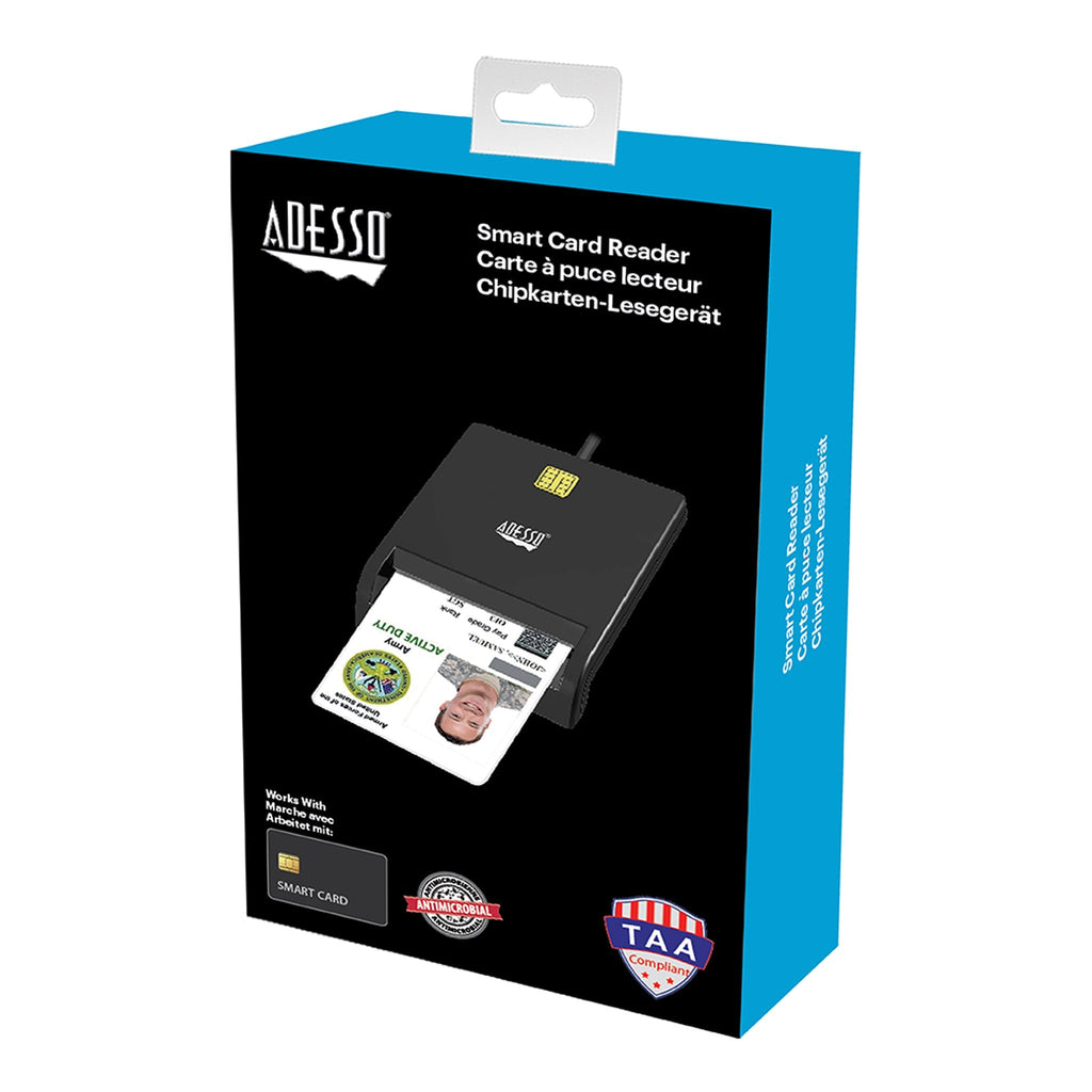 Adesso SCR-100-TAA CAC USB Smart Card Reader