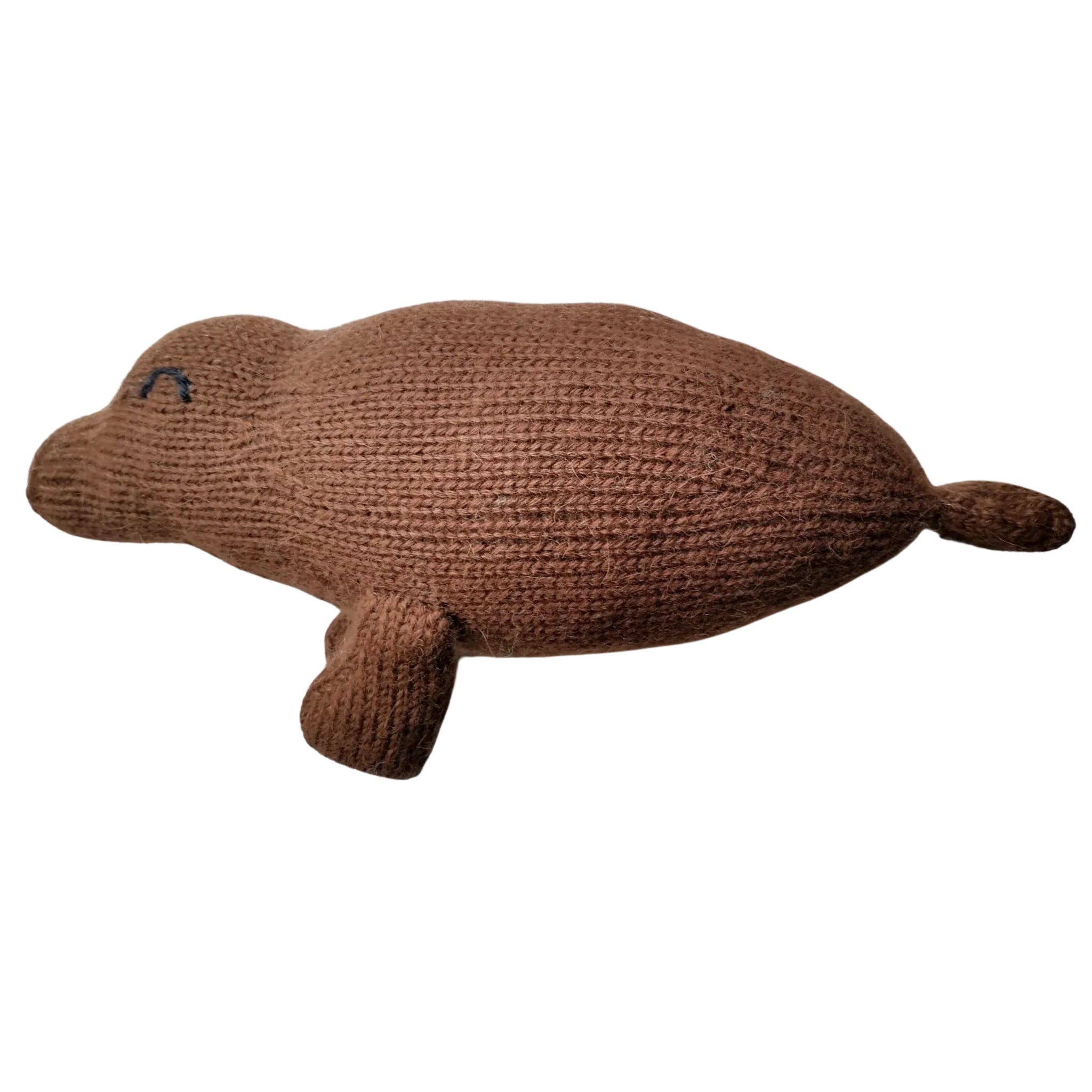 Stuffed Brown Manatee Toy