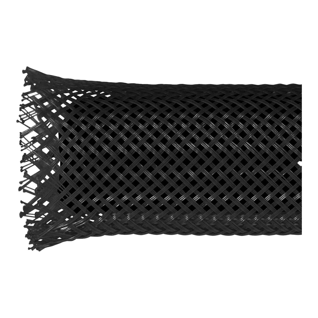 Altex Preferred MFG 1" Flame Retardant PET Expandable Braided Sleeving - 10ft - Black