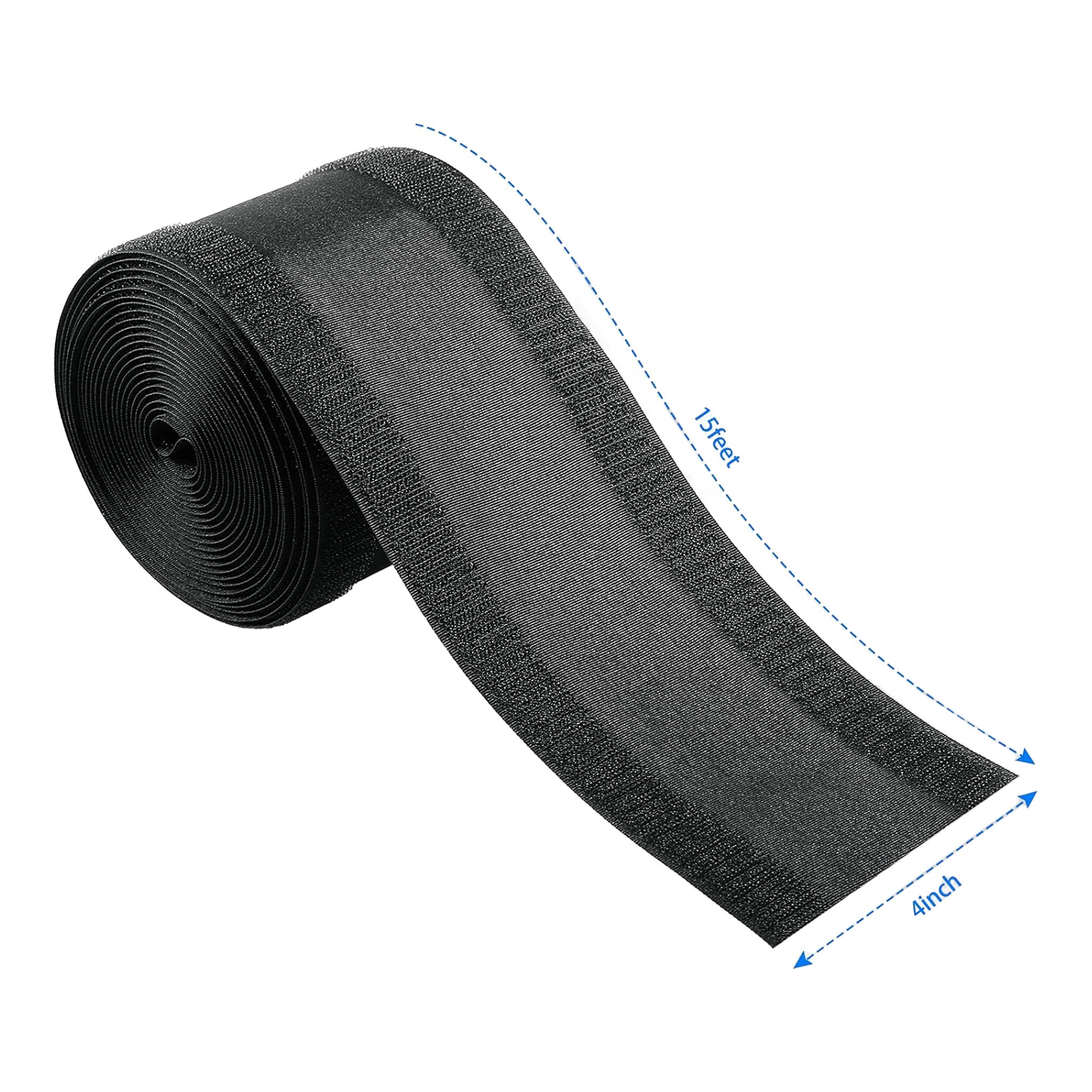 Altex Preferred MFG 1-Roll Velcro Cable Floor Protector for Carpet - 4in x 15ft - Black