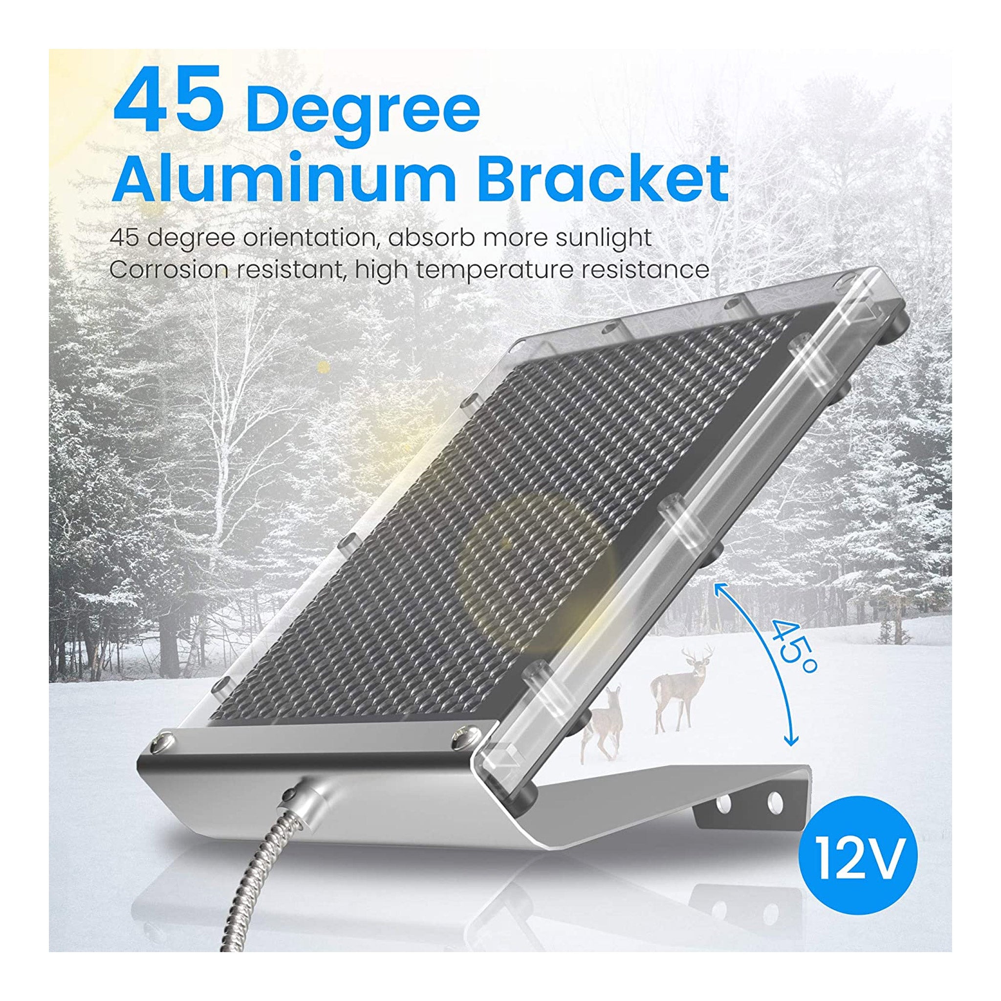 Altex Preferred MFG 12V 1.7W Waterproof Solar Panel Battery Charger with Mounting Bracket