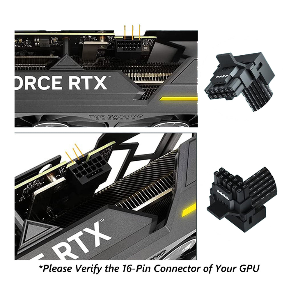 Altex Preferred MFG 12VHPWR-RA PCI-e 5.0 12VHPWR 16 Pin Right Angle Adapter Female to Male Extension Cable