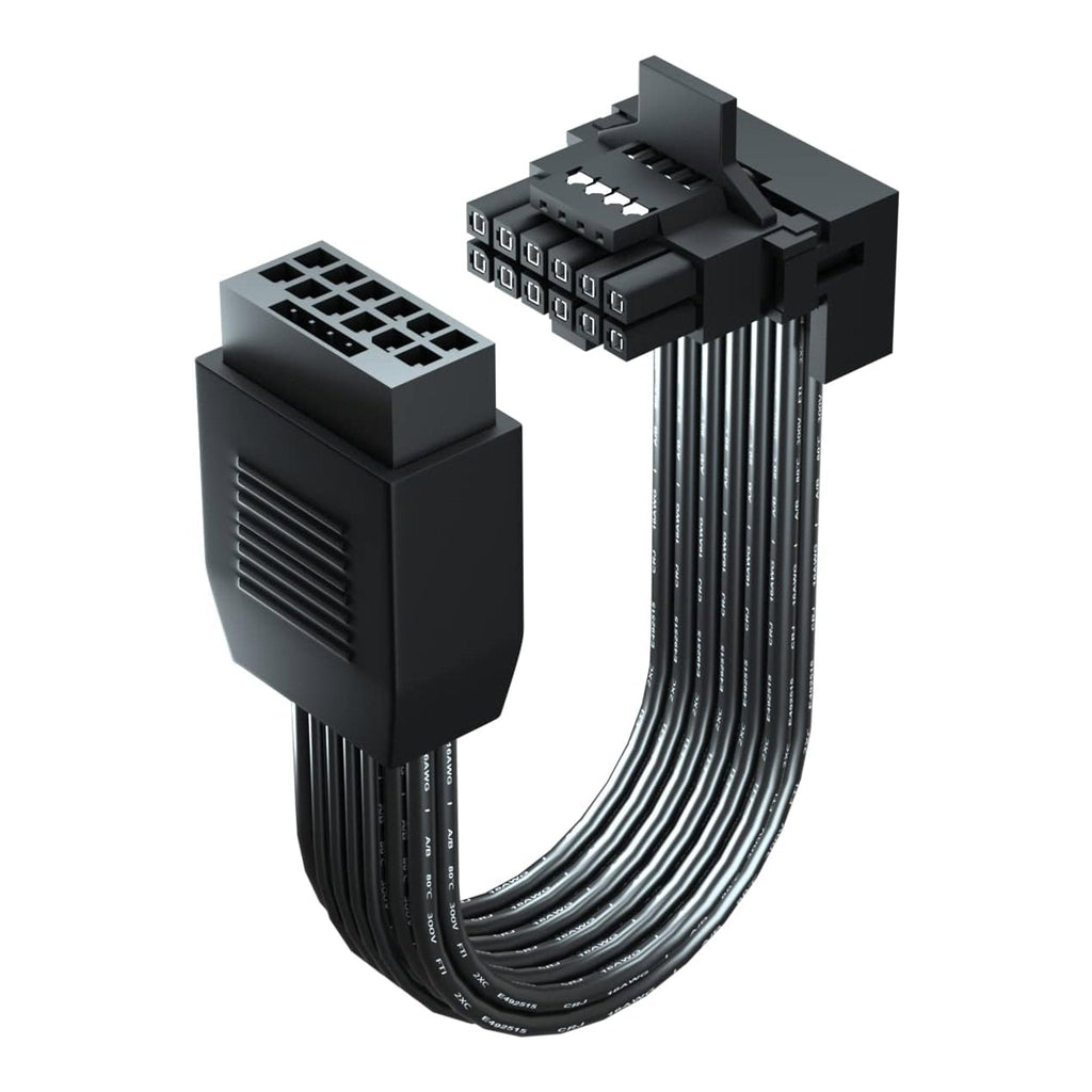 Altex Preferred MFG 12VHPWR-RA PCI-e 5.0 12VHPWR 16 Pin Right Angle Adapter Female to Male Extension Cable