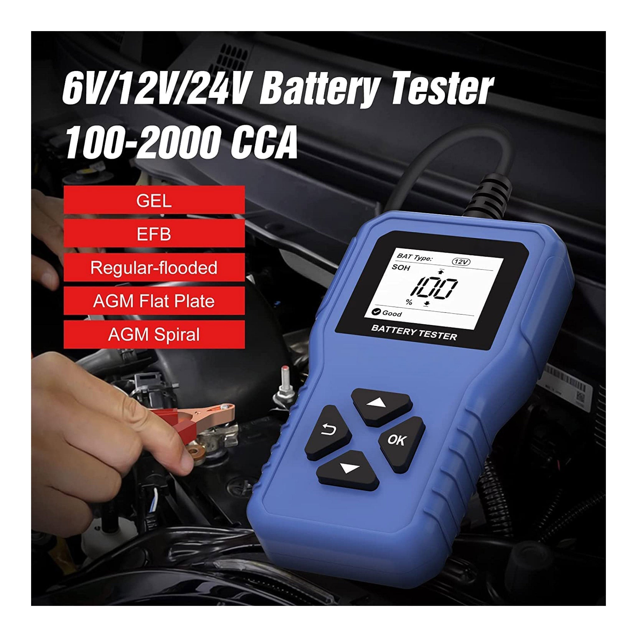Altex Preferred MFG 3-in-1 6V/12V/24V Digital Battery Tester Analyzer
