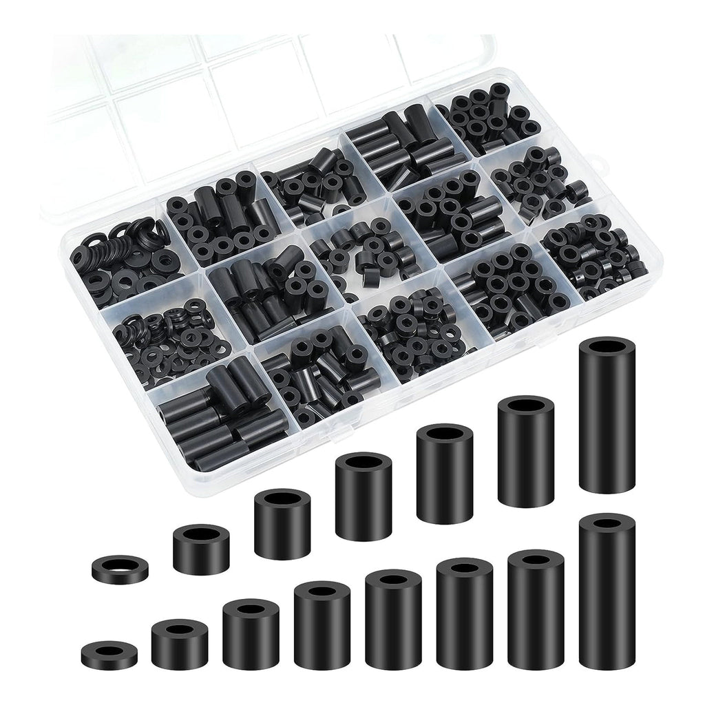Altex Preferred MFG 345-Piece 15 Size M3/M4 Nylon Round Spacer Assortment Kit