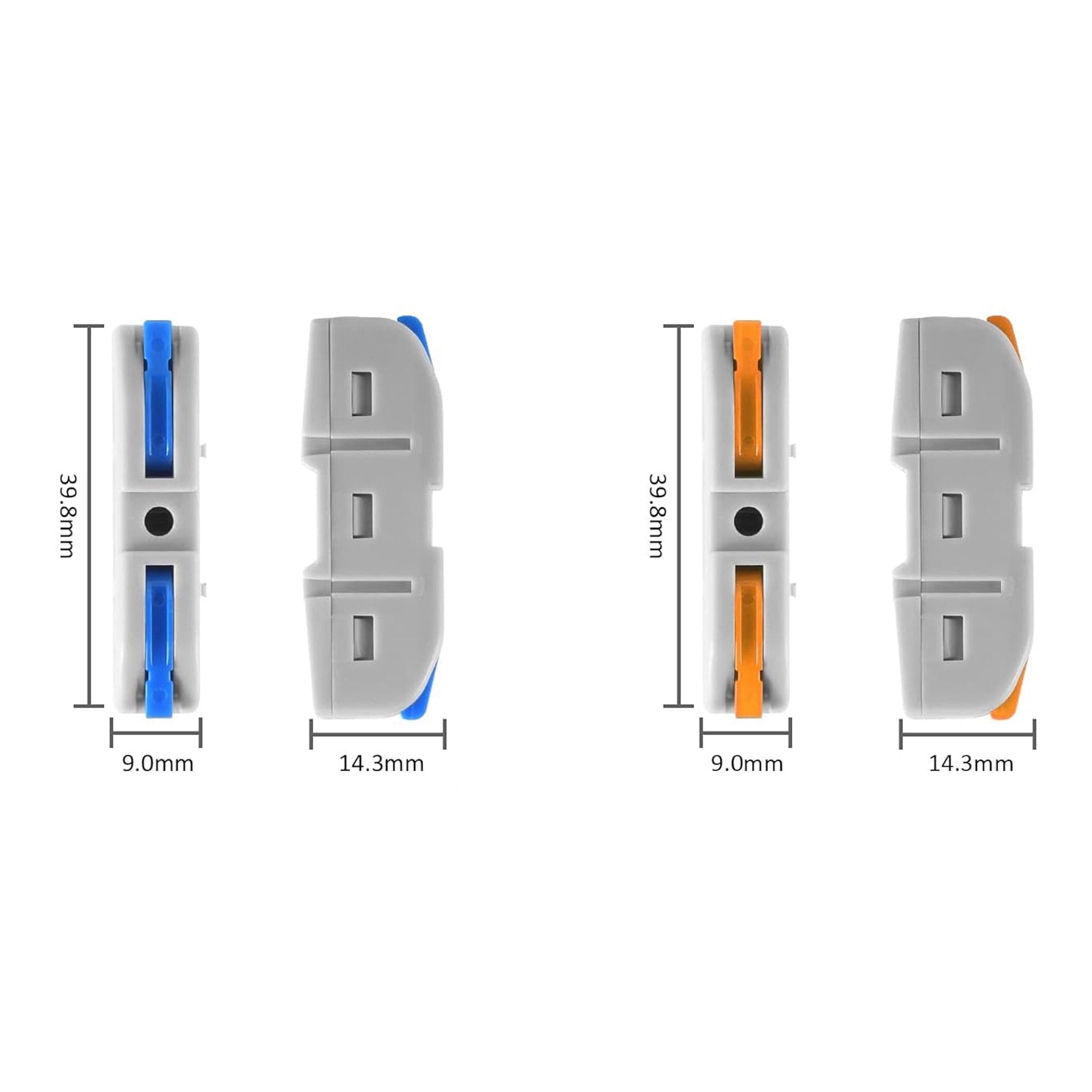 Altex Preferred MFG 60-Piece 28~12AWG 1-In/Out Lever Wire Connectors Quick Connect Electrical Splicing Kit for Compact Inline Terminals
