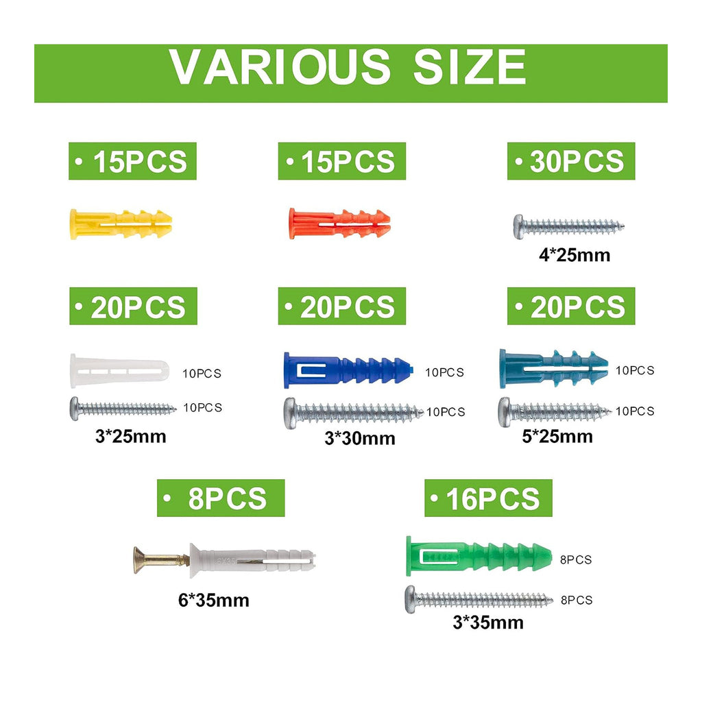 Altex Preferred MFG CO039 144-Piece Drywall Anchor Kit with Screws