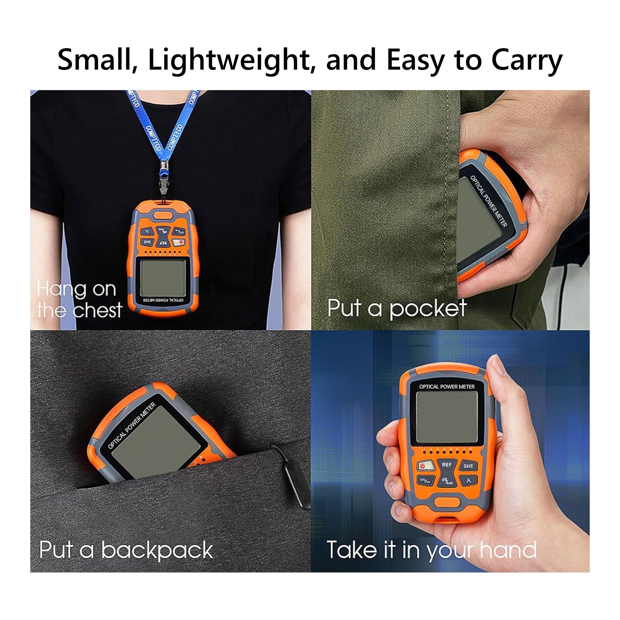 Altex Preferred MFG Fiber Optic Power Meter FC/SC/ST Universal Interface Built-in 10mW Visual Fault Locator (OPM & VFL) with 1pc FC to LC Adapter - FTVFL-10