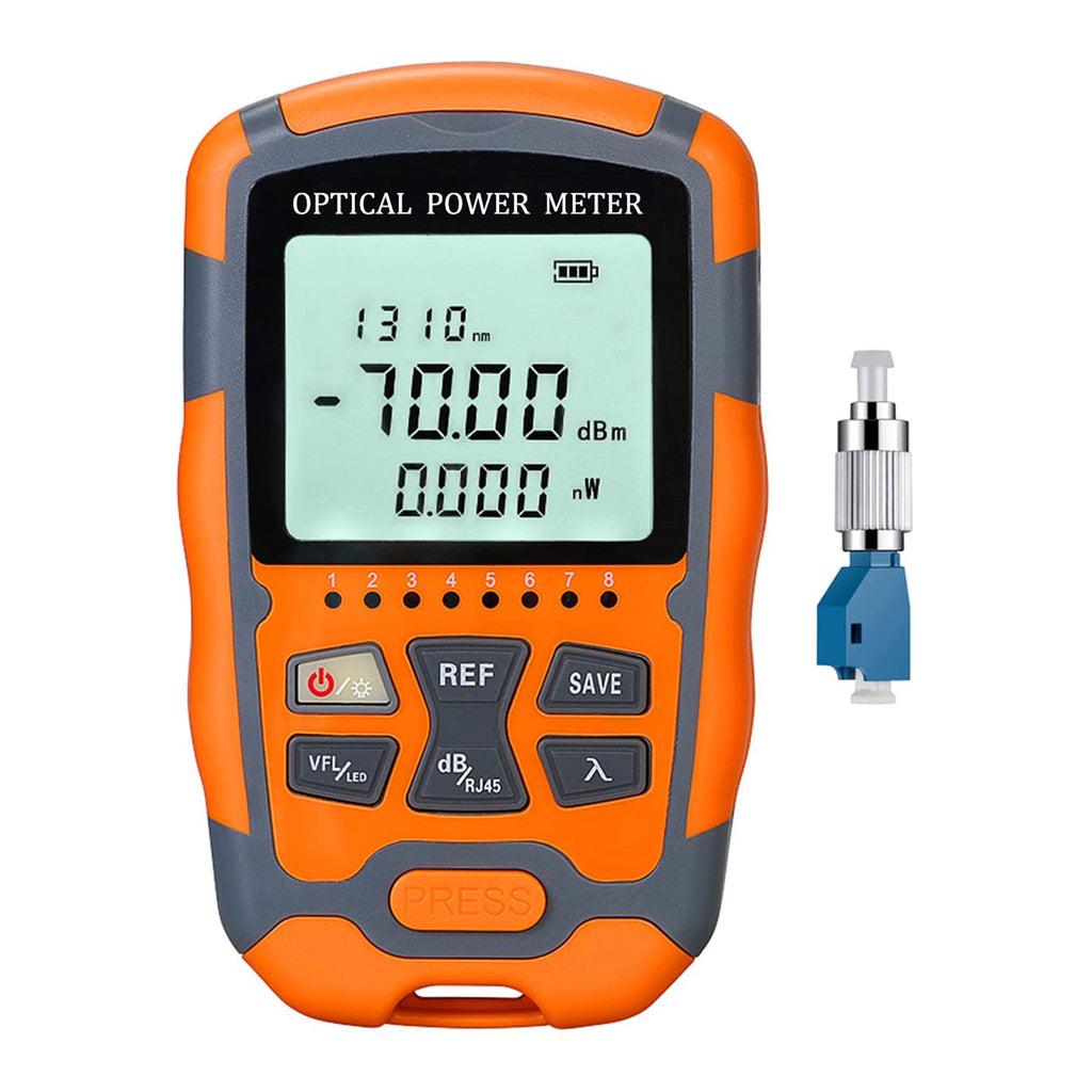 Altex Preferred MFG Fiber Optic Power Meter FC/SC/ST Universal Interface Built-in 10mW Visual Fault Locator (OPM & VFL) with 1pc FC to LC Adapter - FTVFL-10