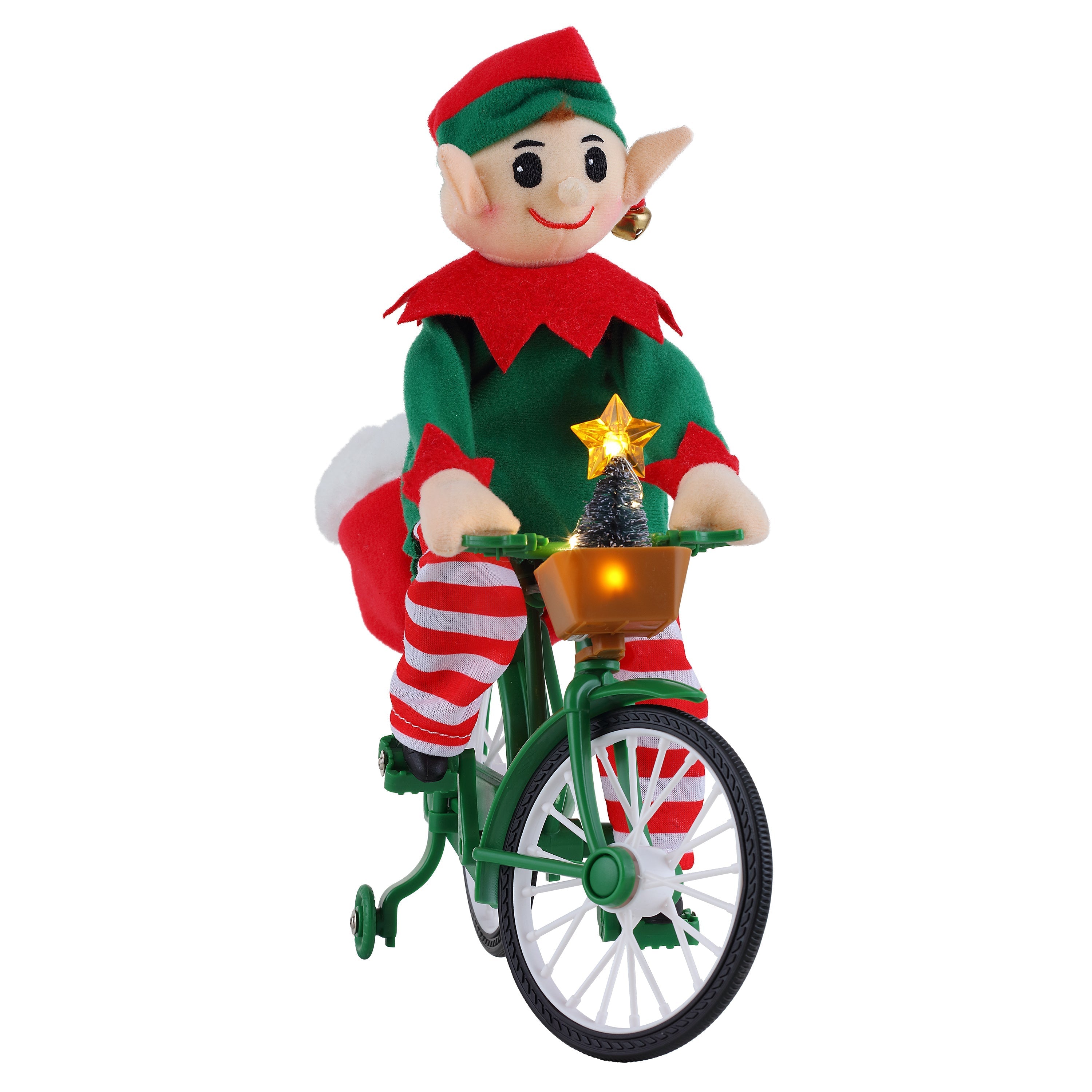 11 in. Animated Cycling Elf