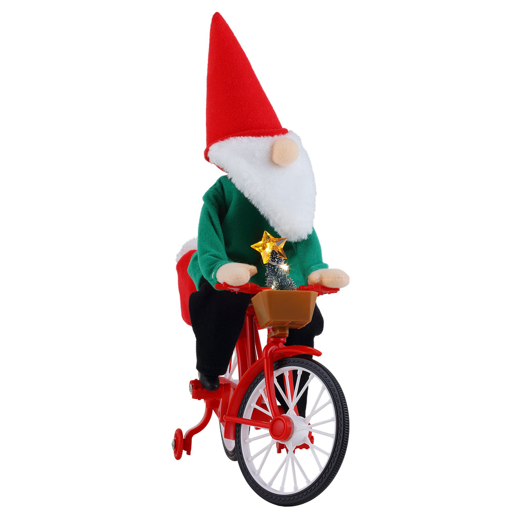 11 in. Animated Cycling Gnome