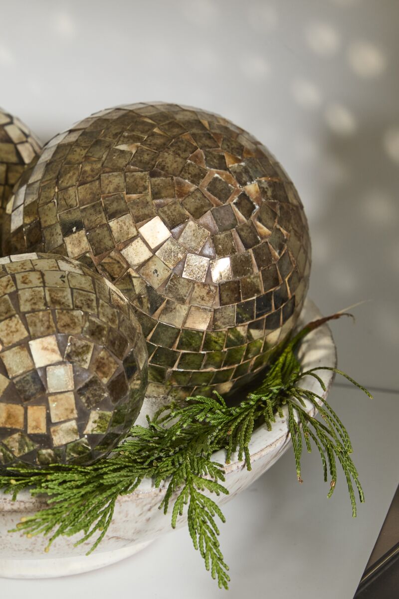 Antiqued Disco Ball Ornament