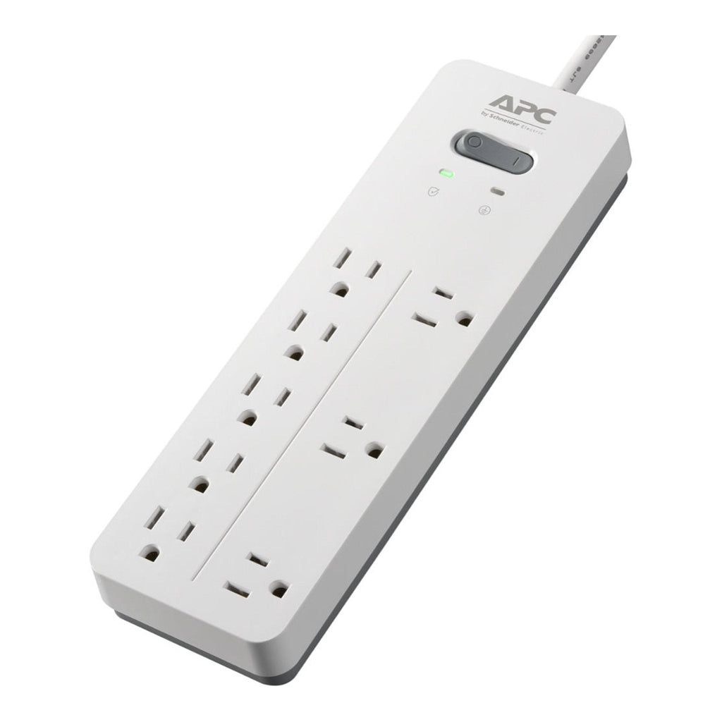 APC PH8W 8-Outlet 120V 15A Home Office SurgeArrest Surge Protector - White