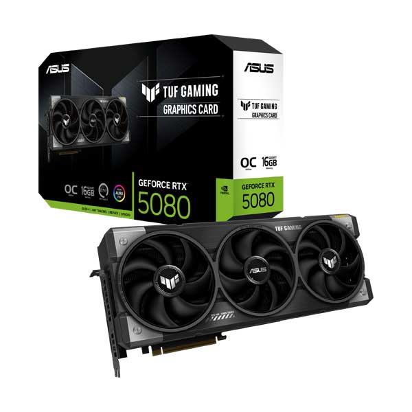 ASUS NVIDIA GeForce RTX 5080 TUF GAMING OC 16GB Graphics Card (TUF-RTX5080-O16G-GAMING)