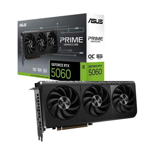 ASUS Prime NVIDIA GeForce RTX 5060 8G OC Graphics Card (PRIME-RTX5060-O8G)
