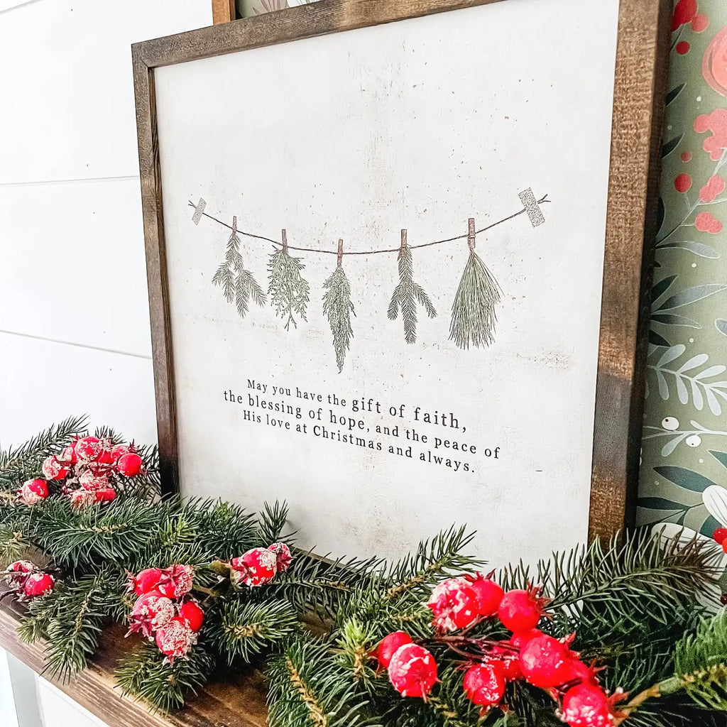 Christmas Faith Quote Sign