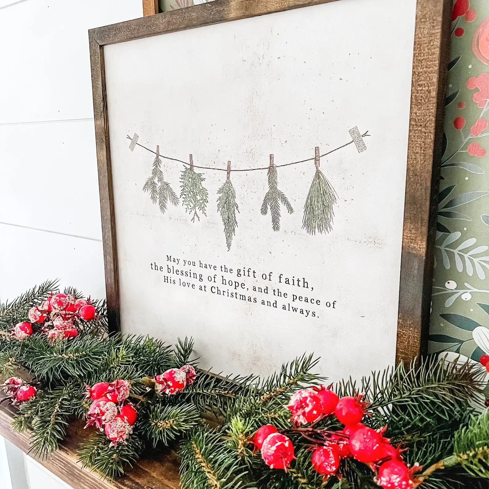 Christmas Faith Quote Sign