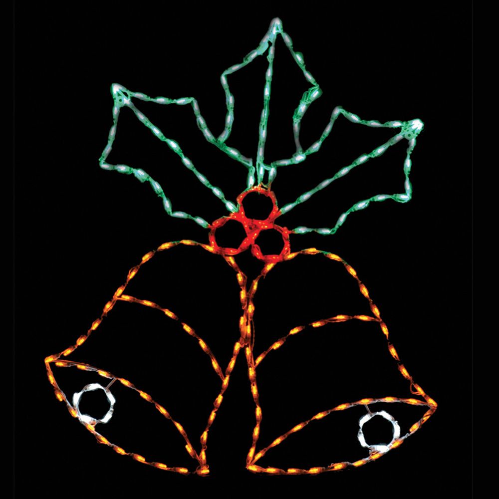 LED Blinking Bell with Holly