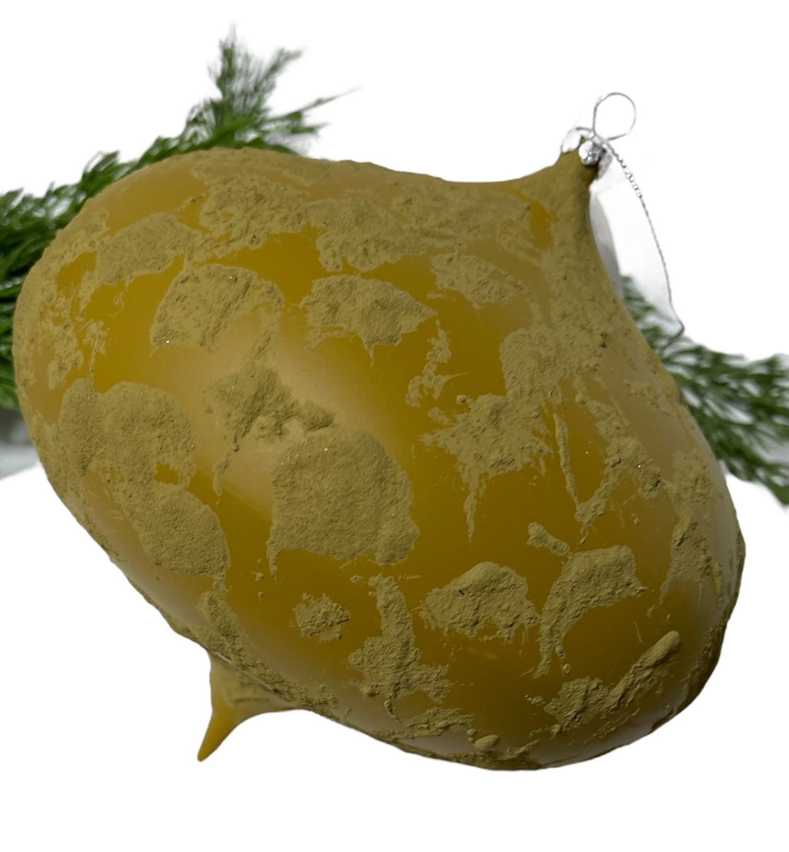 Mustard Gold Textured Large Onion Ornament