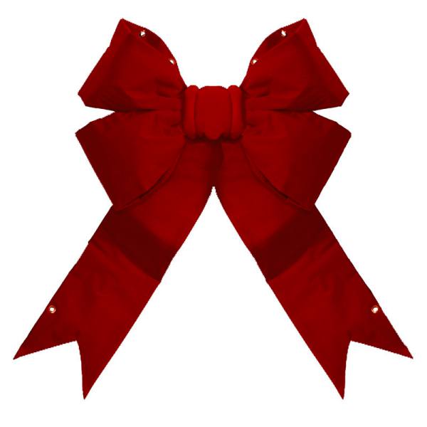 24" 4-Loop Velvet Bow (Red)