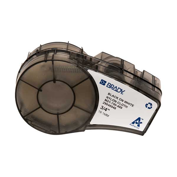 Brady 0.75ln 16ft Aggressive Adhesive Multi-Purpose Nylon Labels with Ribbon for M21 Printers (M21-750-499)