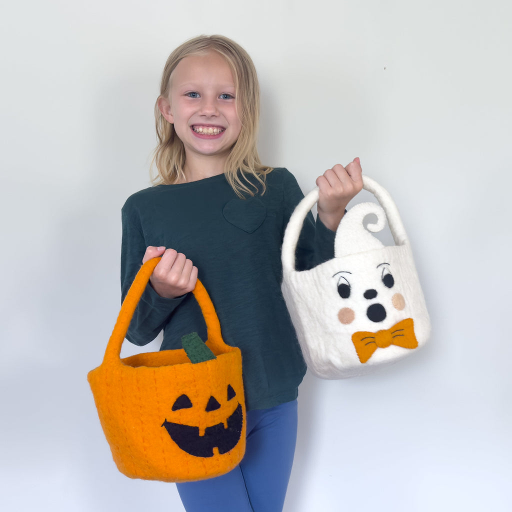 Felt Halloween Bucket Jack-o'-lantern