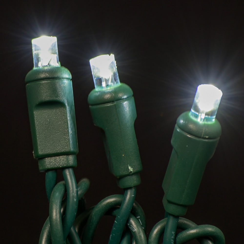 5MM Concave 50 Count  6" Spaced Pre Balled Light Set  -  White