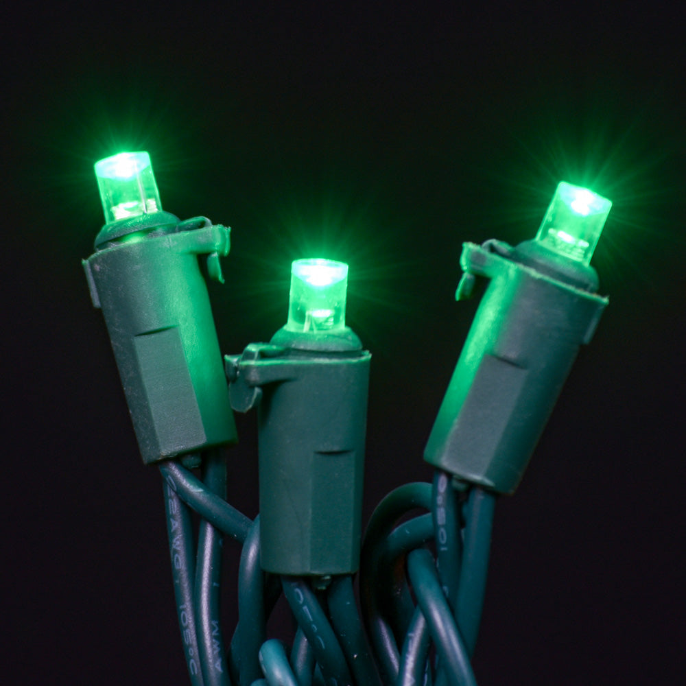 LED Concave 5MM Light Set, 70 Ct, 6" Spacing, 3 Wire