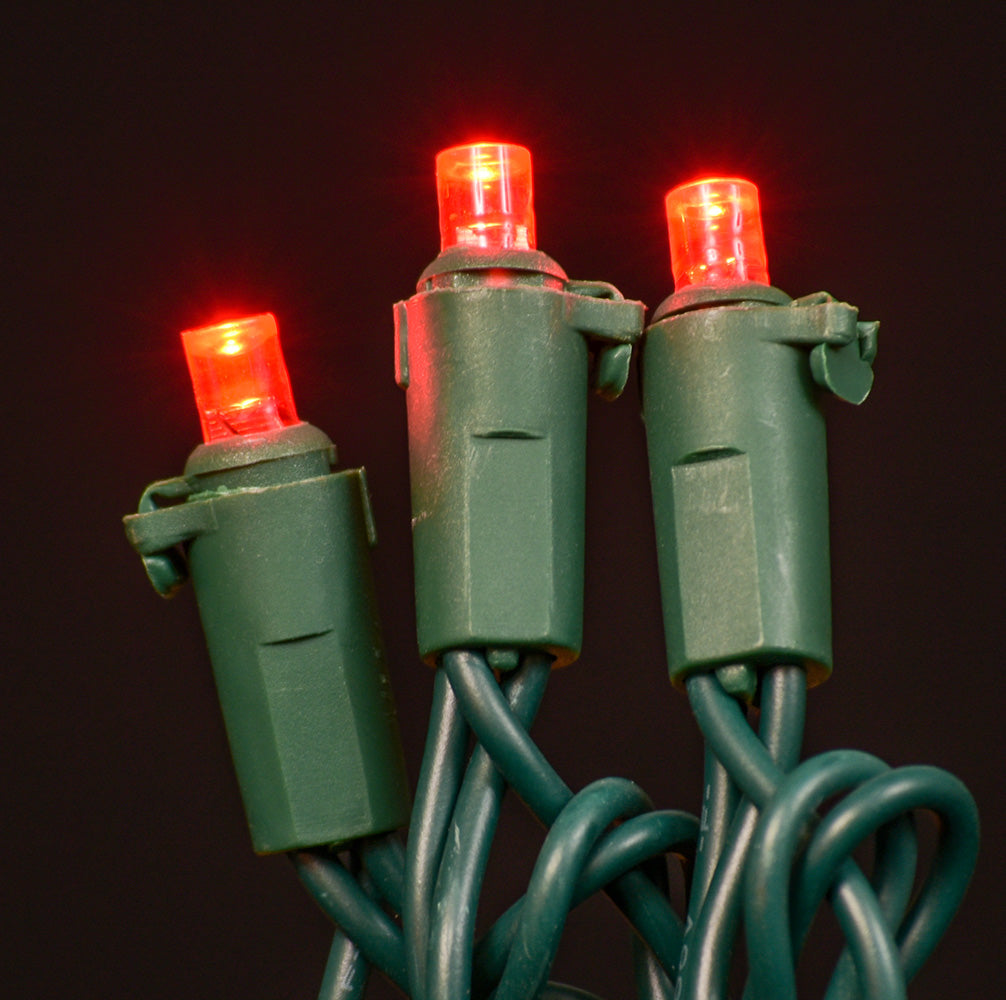 LED Concave 5MM Light Set, 70 Ct, 6" Spacing, 3 Wire