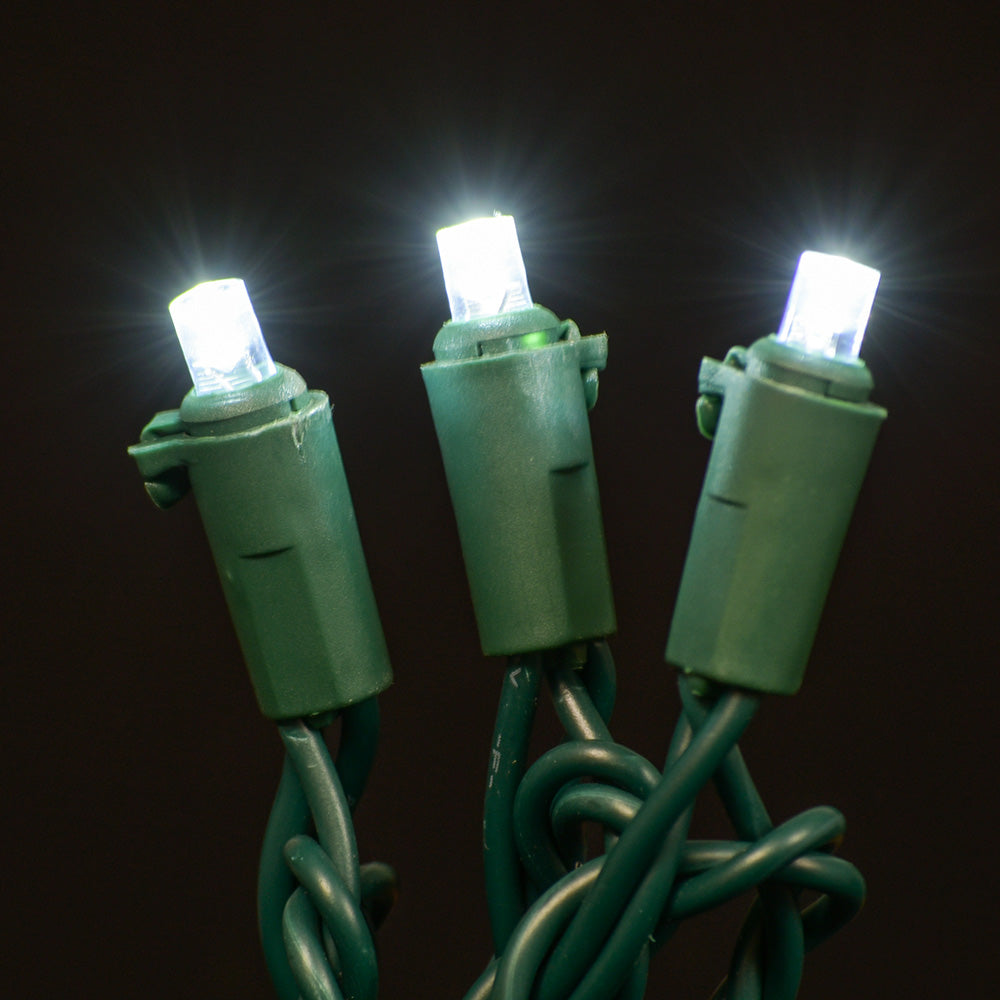 LED Concave 5MM Light Set, 70 Ct, 6" Spacing, 3 Wire