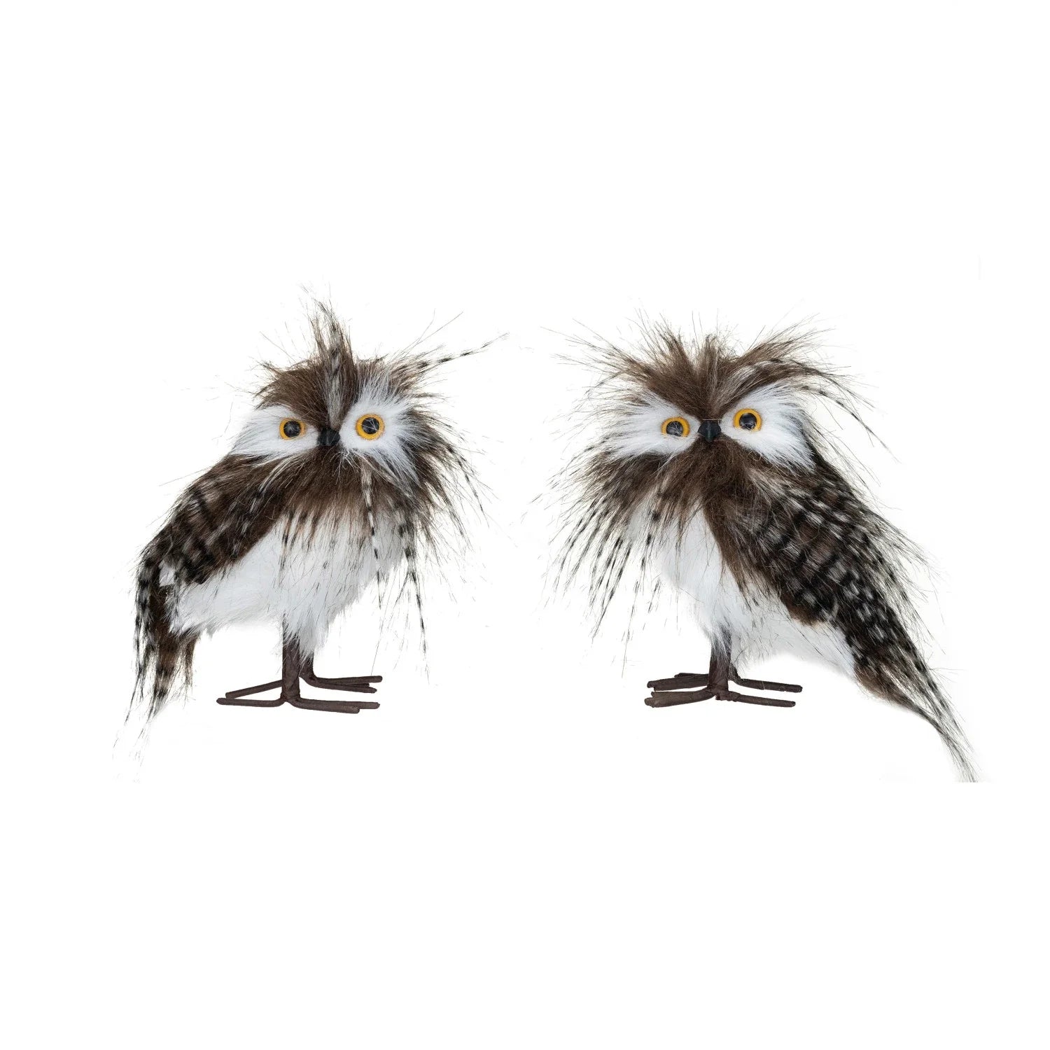 Faux Fur + Feather Owl