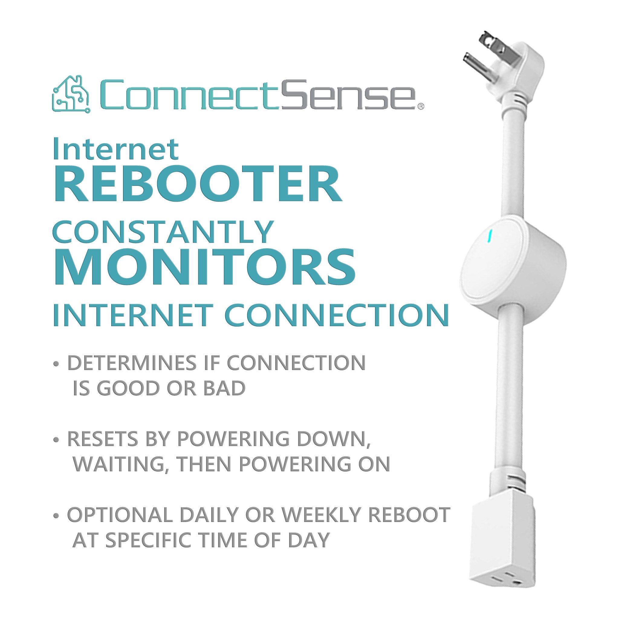 ConnectSense Internet Rebooter 24/7 Automatic Monitoring and Rebooting