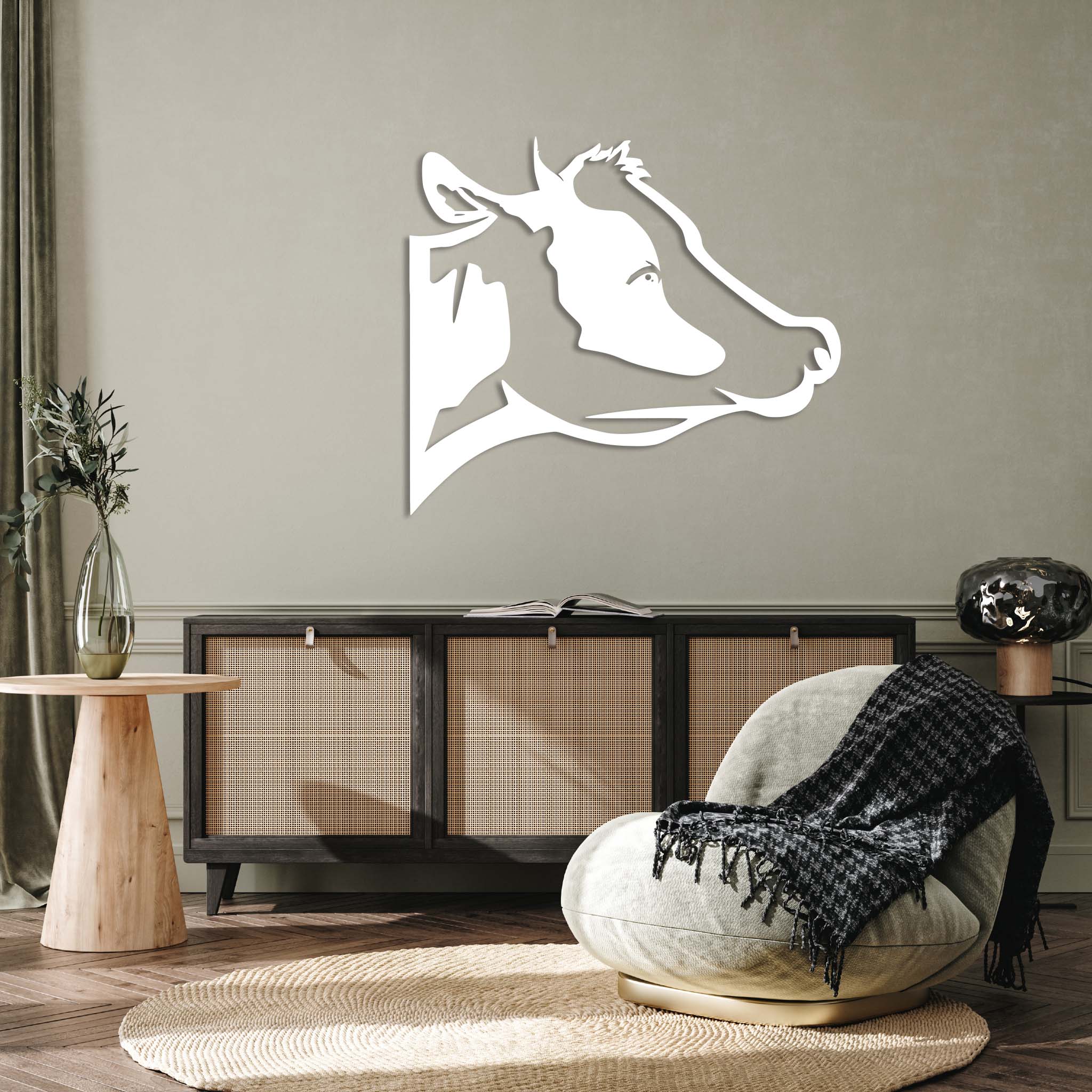 Cow Head - Metal Wall Art