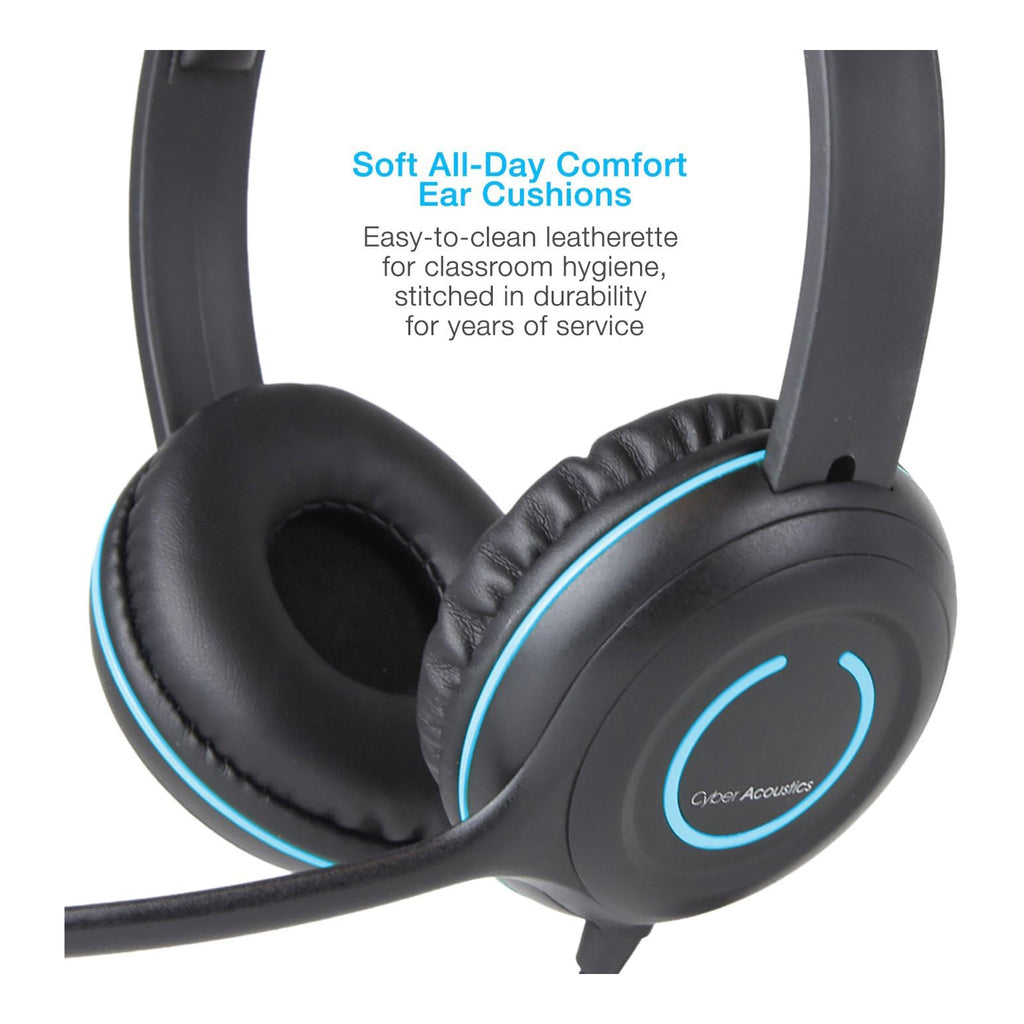 Cyber Acoustics AC-5008 USB Stereo Headset - Black