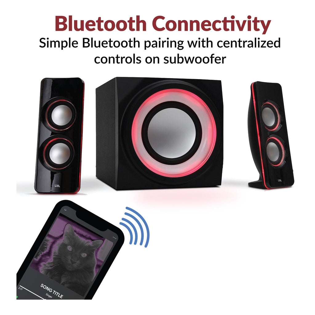 Cyber Acoustics CA-SP34BT 2.1 Bluetooth Speaker System - Black