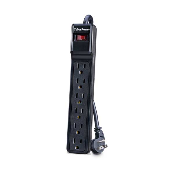 CyberPower 6-Outlet Power Strip with 3ft Cord - Black (GS603)