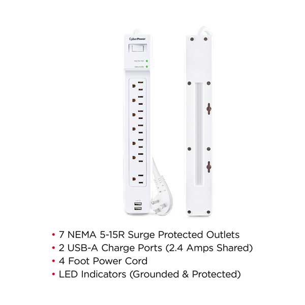 CyberPower 6/7/8 Outlet Surge Protector Multi-Pack (MP1058SSW)